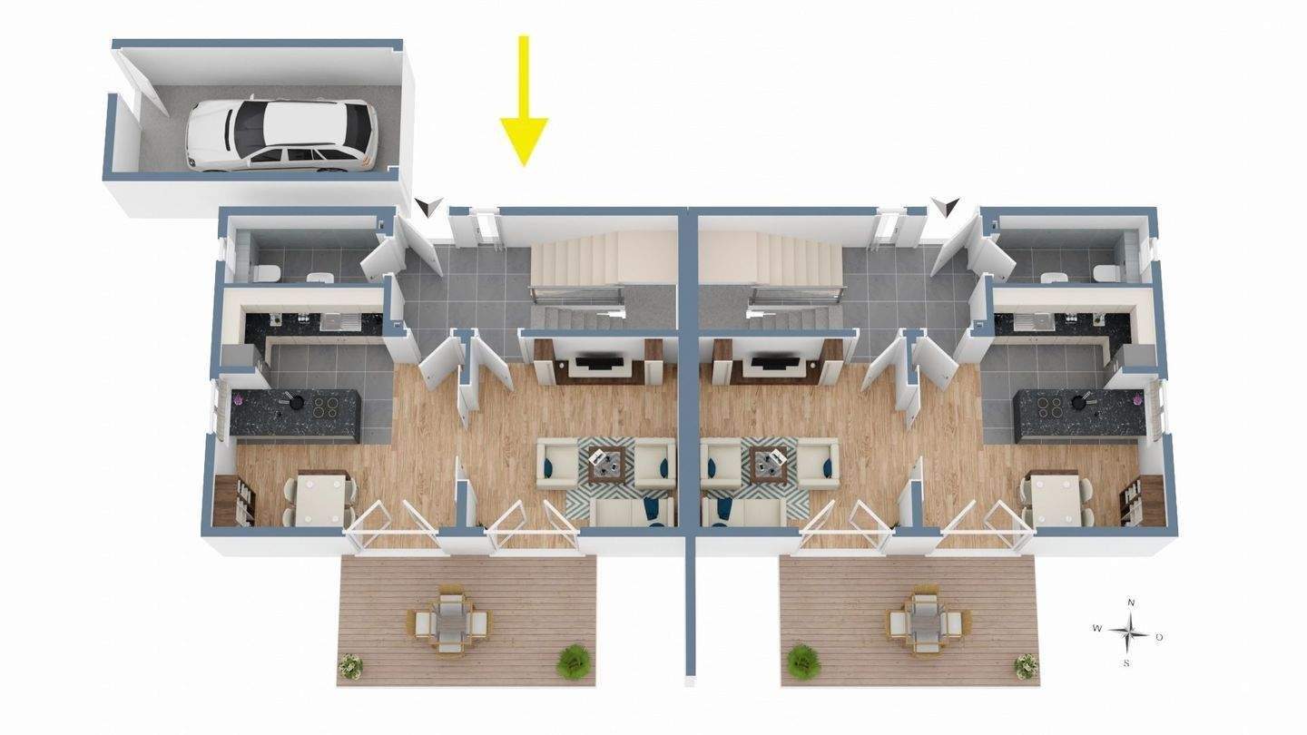 bild - Platz für Ihre Familie: Neubau Doppelhaushälfte (Süd-West) zu vermieten