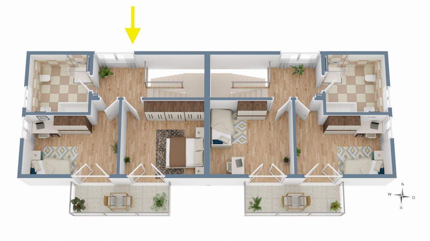 bild - Platz für Ihre Familie: Neubau Doppelhaushälfte (Süd-West) zu vermieten