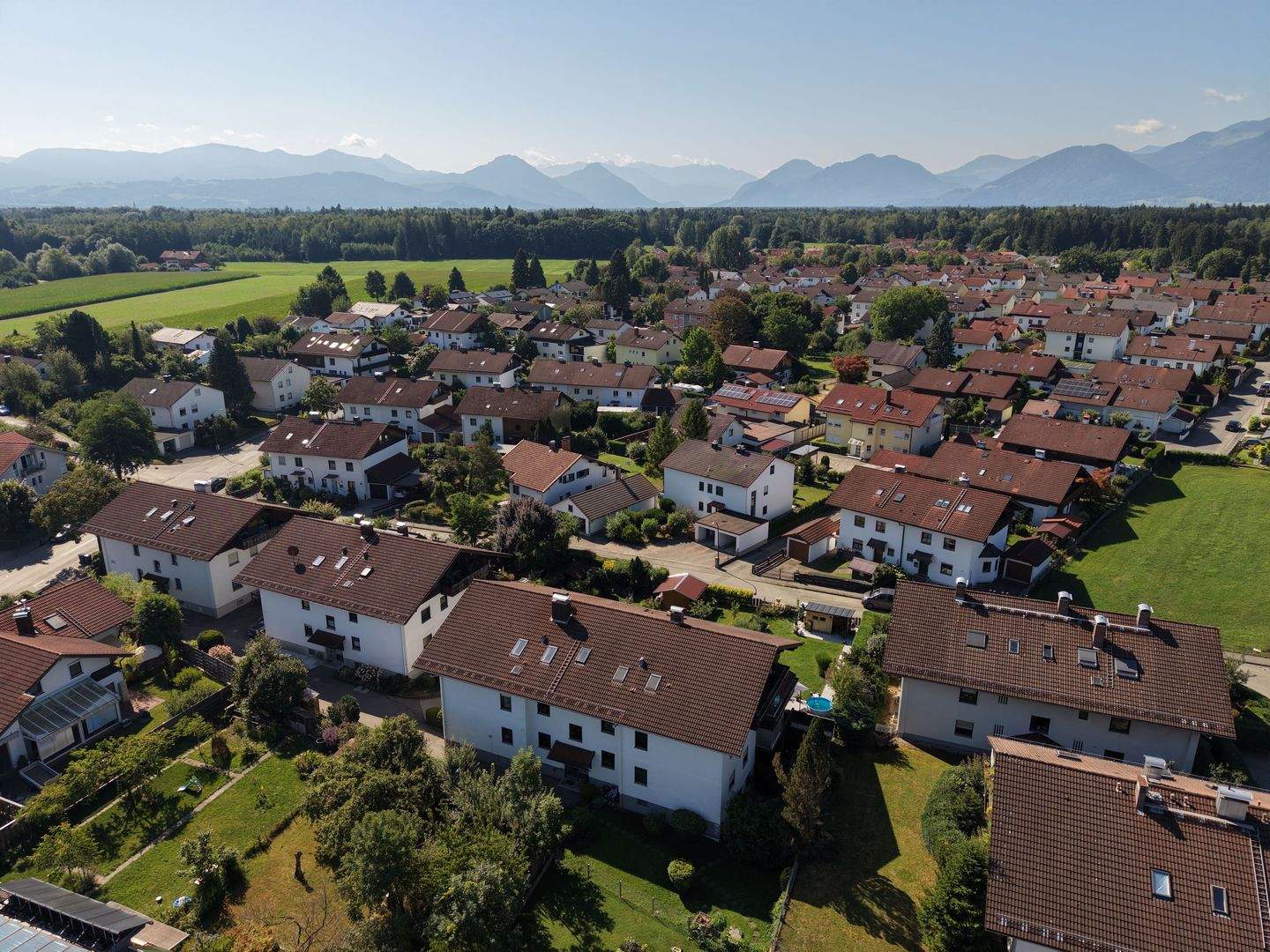 Blick auf Wohnanlage