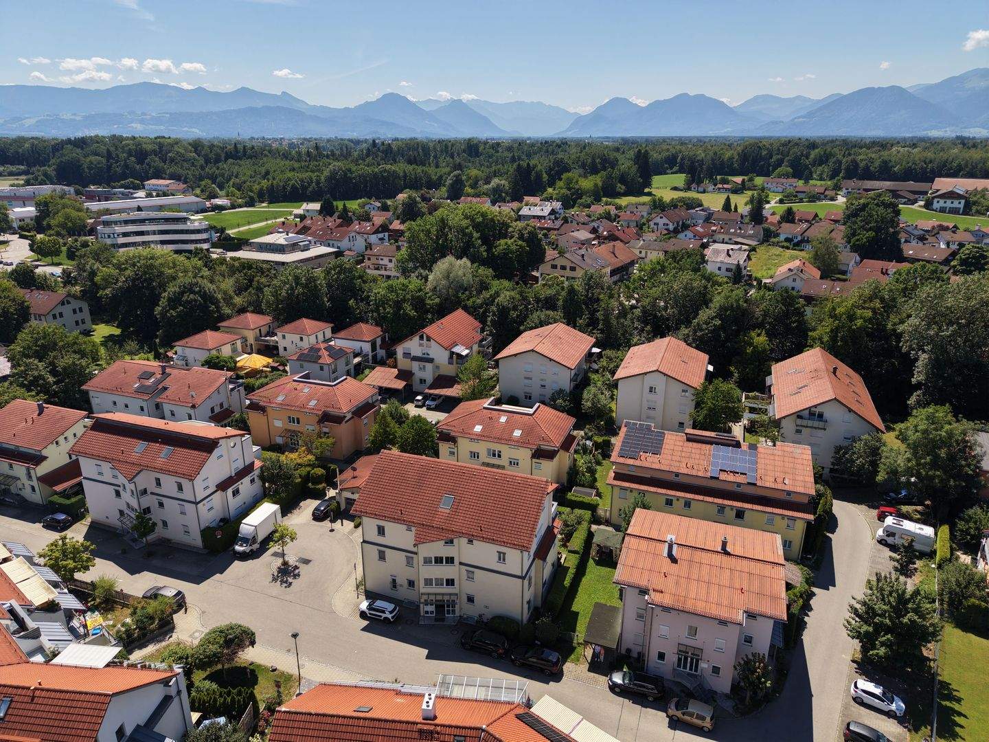 Ansicht Haus in der Wohnanlage
